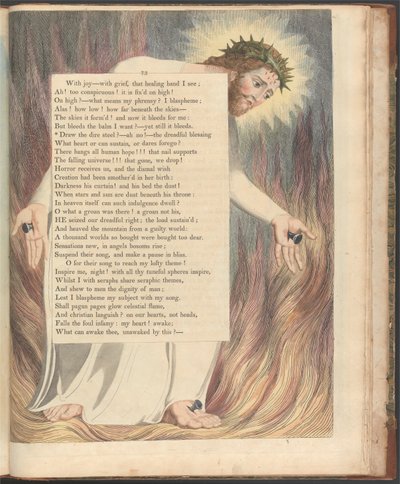 Pensamientos Nocturnos de Young, Página 73, Saca el acero terrible -- ¡ah no! de William Blake